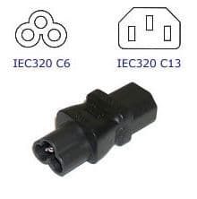 C6 to C13 Adaptor Pat Testing Cloverleaf Adaptor