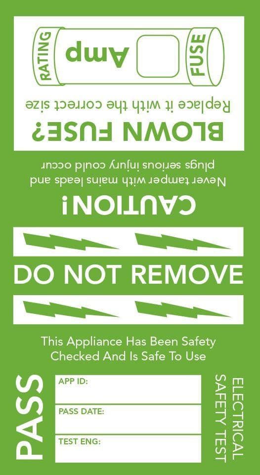 Pass Cable Wrap Labels 82mm x 45mm