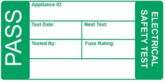 Passed Label, Strong PAT Testing Label